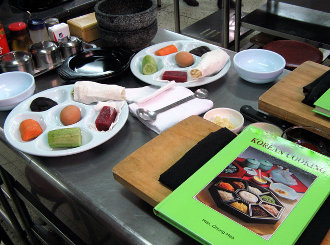 Cooking class with Chung Hea Han making Bibimbop